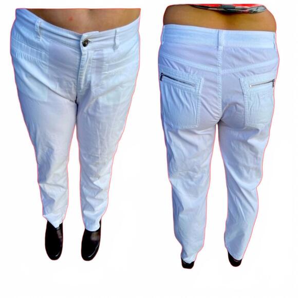 Bogner Sport 8 White Cotton Blend  Straight Leg Trousers - Picture 1 of 9